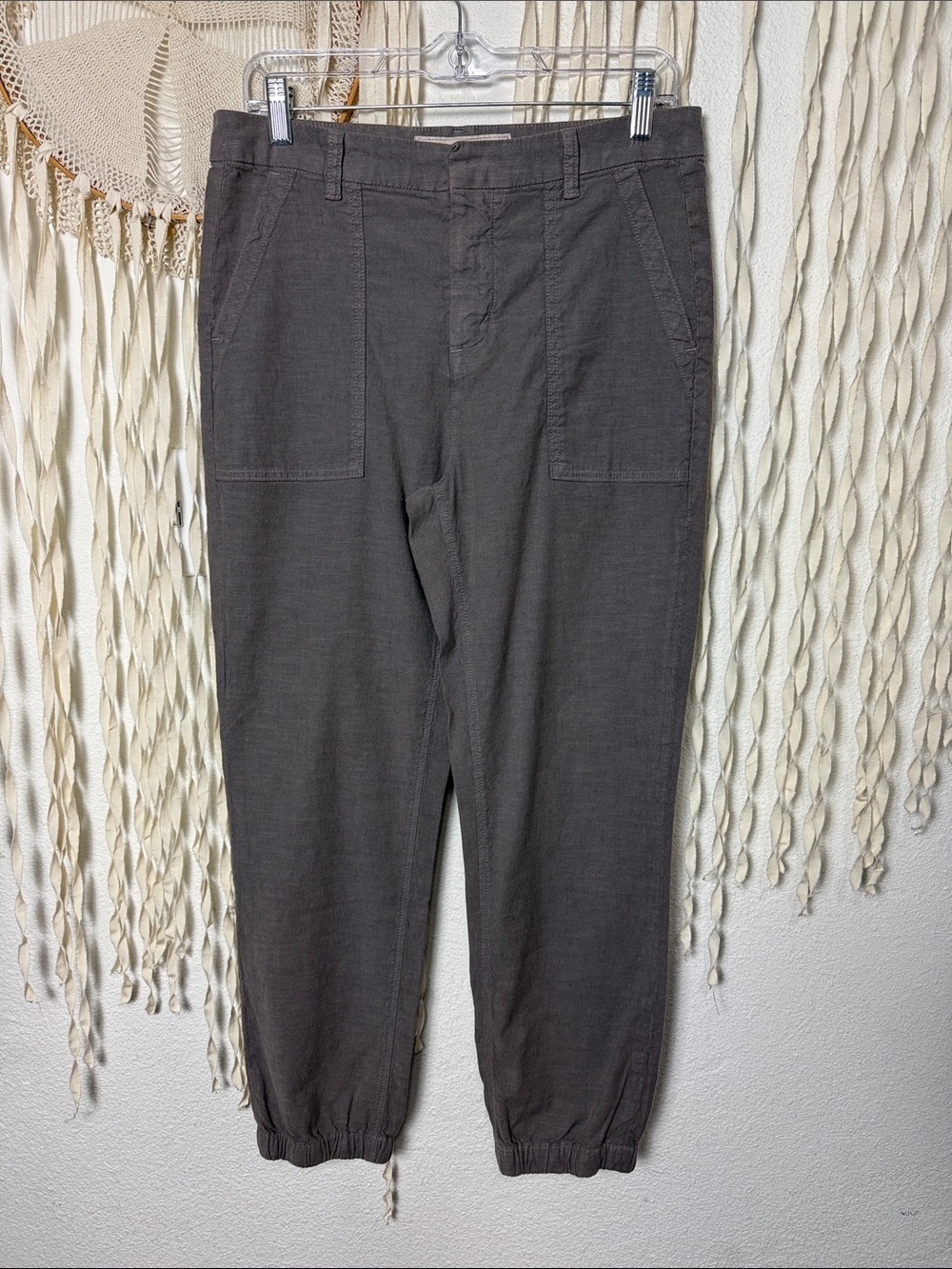 Frank & Eileen Gray Performance Linen Utility Jogger Size 6